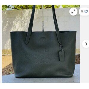 Coach Black Leather Cameron Tote NWT